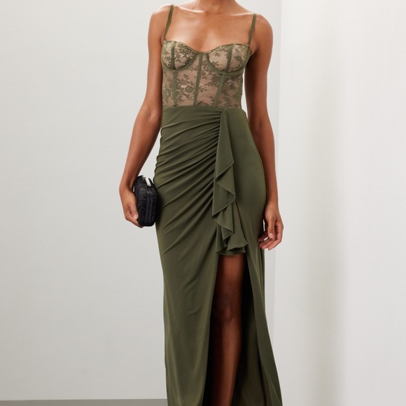 Katie May Olive Green Willow Gown, XL - Picture 2 of 16